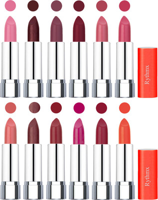 

Rythmx Creamy Matte Lipstick 167(Pink, Cherry, Purple, Brick Red, Peach, Magenta, Matelic Peach, Matelic Coffee, Red, Dark Pink, Maroon Rebel, Orange)