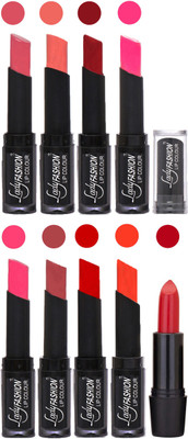 

Lady Fashion 9 Colors Creamy Matte Rythm Lipsticks Set for Daily Use 048(Mauve, Peach Red, Dark Pink Magenta, Mauve Tametto Red, Brick Orange)
