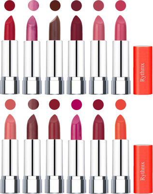 

Rythmx Creamy Matte Lipstick 168(Orange Red, Light Purple, Brown, Brick Red, Peach, Magenta, Matelic Peach, Matelic Coffee, Red, Dark Pink, Maroon Rebel, Orange, 48 g)