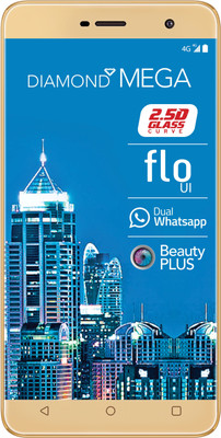 Celkon Diamond Mega 4G (Gold, 16 GB)(2 GB RAM)