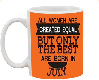 

Ashvah Woman Born in July Ceramic Mug(350 ml), White