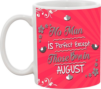

Ashvah Man Born in August Ceramic Mug(350 ml), White