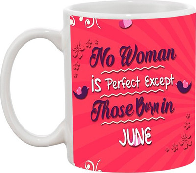 

Ashvah Woman Born in June Ceramic Mug(350 ml), White