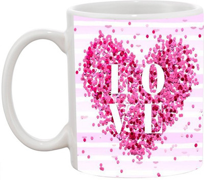 

Ashvah LOVE AND HURT Ceramic Mug(350 ml), White