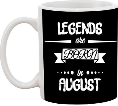 

Ashvah Legends are Born in August Ceramic Mug(350 ml), White