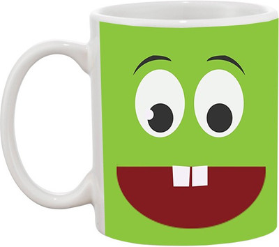 Ashvah Cartoon 799 Ceramic Mug(350 ml), White