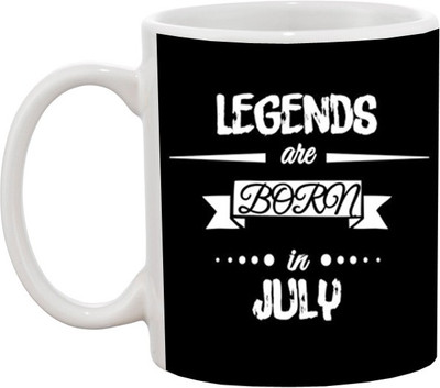 

Ashvah Legends are Born in July Ceramic Mug(350 ml), White