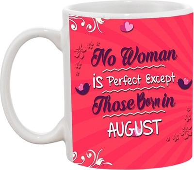 

Ashvah Woman Born in August Ceramic Mug(350 ml), White