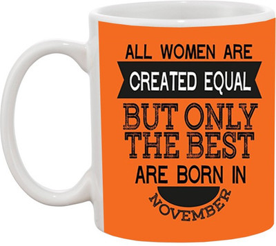 

Ashvah Woman Born in November Ceramic Mug(350 ml), White