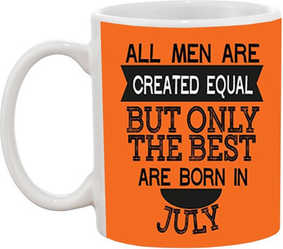 

Ashvah Man Are Born in July Ceramic Mug(350 ml), White