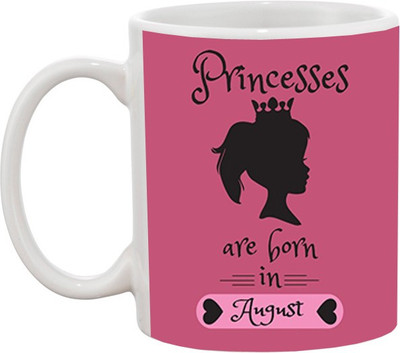 

Ashvah Princess Born in August Ceramic Mug(350 ml), White