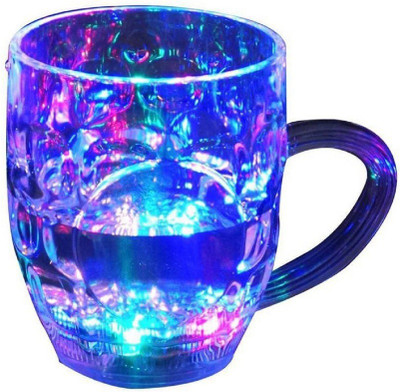 

BASAVA LED Flashing 7 Colour Changing Liquid Activated Plastic Plastic Mug(200 ml), Multicolor