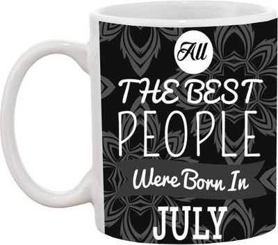 

Ashvah The Best People Are Born in July Ceramic Mug(350 ml), White