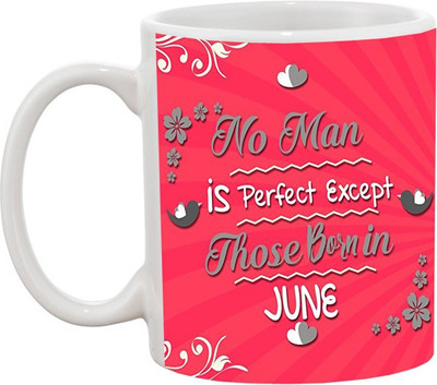 

Ashvah Man Born in June Ceramic Mug(350 ml), White