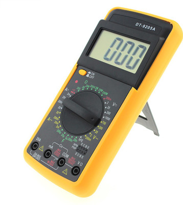 

BalRama DT9205A AC DC Voltage Current Resistance Capacitance Voltmeter Ammeter Electrical Handheld Portable Professional Testing Tool with Battery Digital Multimeter(Yellow, Black 2000 Counts)