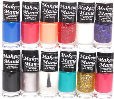 

Makeup Mania Exclusive Nail Polish Set of 12 Pcs. Multicolor MM-90(Pack of 12)