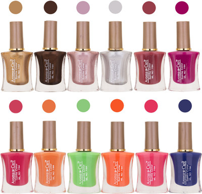 

Aroma Care Long Lasting Quick Dry Nail Polish Wholesale Combo 028 Multicolor,(Pack of 12)