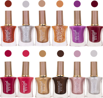 

Aroma Care Long Lasting Quick Dry Nail Polish Wholesale Combo 001 Multicolor,(Pack of 12)
