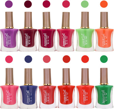 

Aroma Care Long Lasting Quick Dry Nail Polish Wholesale Combo 024 Multicolor,(Pack of 12)