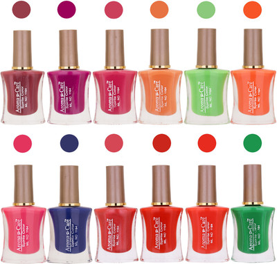 

Aroma Care Long Lasting Quick Dry Nail Polish Wholesale Combo 034 Multicolor,(Pack of 12)