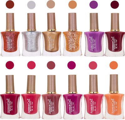 

Aroma Care Long Lasting Quick Dry Nail Polish Wholesale Combo 003 Multicolor,(Pack of 12)