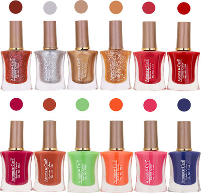 

Aroma Care Long Lasting Quick Dry Nail Polish Wholesale Combo 011 Multicolor,(Pack of 12)