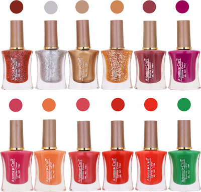 

Aroma Care Long Lasting Quick Dry Nail Polish Wholesale Combo 014 Multicolor,(Pack of 12)