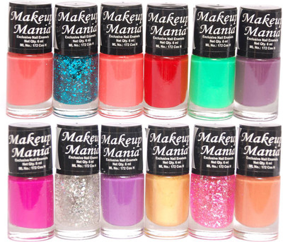 

Makeup Mania Exclusive Nail Polish Set of 12 Pcs. Multicolor MM-88(Pack of 12)