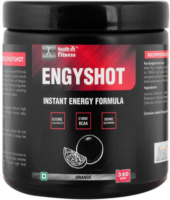 

HealthVit Fitness Engyshot Instant Energy Drink 340gm Powder (Orange Flavour) Nutrition Drink(Orange Flavored)