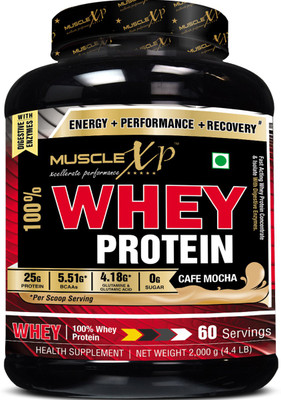 

MuscleXP 100% Whey Protein - Cafe Mocha With Digestive Enzymes Whey Protein(2 kg, Cafe Mocha)