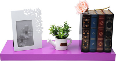 

Qesyas Single Floating wall shelf MDF Wall Shelf(Number of Shelves - 1, Purple)