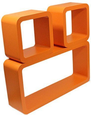 

Qesyas Cube & Rectangle Set of 3 Wall Shelf MDF Wall Shelf(Number of Shelves - 3, Orange)