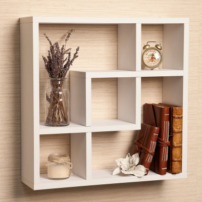 

Qesyas Square wall shelf MDF Wall Shelf(Number of Shelves - 1, White)