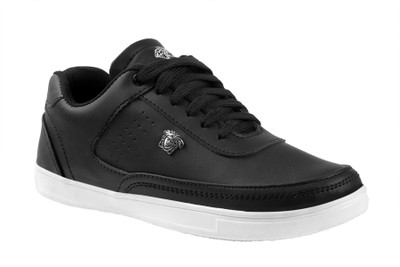 

JK Port Men New Casual Faux Leather Sneakers For Men(Black