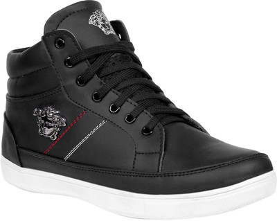 

JK Port Men New Casual Faux Leather Sneakers For Men(Black