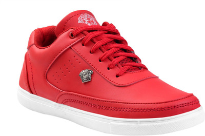 

JK Port Men New Casual Faux Leather Sneakers For Men(Red