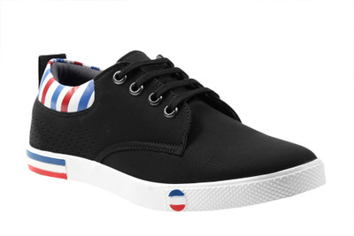 

JK Port Men New Casual Faux Leather Sneakers For Men(Black