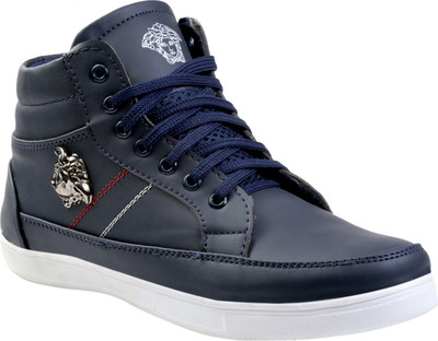 

JK Port Men New Casual Faux Leather Sneakers For Men(Blue