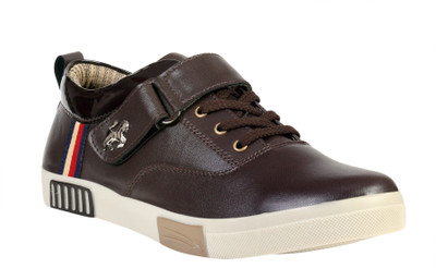 

JK Port Men New Casual Faux Leather Sneakers For Men(Brown