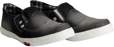 

FAUSTO Stylish Slip On Sneakers For Men(Black