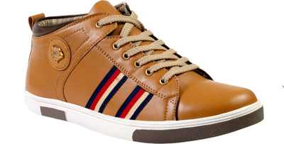 

JK Port Men New Casual Faux Leather Sneakers For Men(Tan