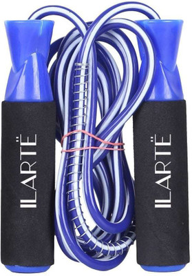 ILARTE Exclusive Gym training Skipping Rope Ball Bearing Skipping Rope(Blue, Black, Pack of 1) available at flipkart for Rs.298