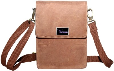 

Tamanna Boys & Girls Formal Tan Genuine Leather Sling Bag