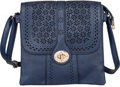 

peaubella Women Casual Blue Leatherette Sling Bag