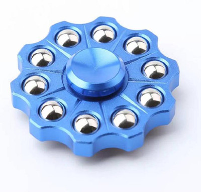 

Happy GiftMart High Quality Metal 10 Ball Blue Fidget Finger Spinners With Guaranteed 2 Minute Spin Time(Blue)