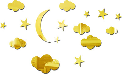 

Sehaz Artworks  Decals Sticker(Pack of 16, Gold