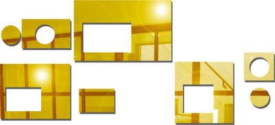 

Sehaz Artworks  Decals Sticker(Pack of 8, Gold
