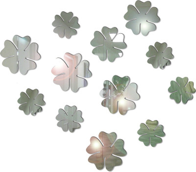 Sehaz Artworks  Decals Sticker(Pack of 12, Silver