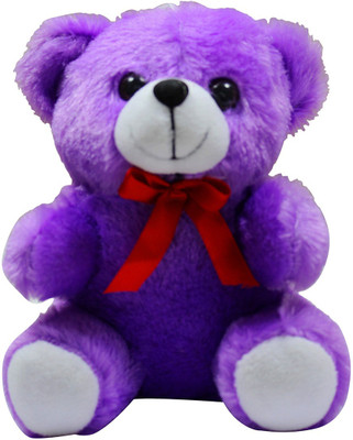 

Casotec Cute Teddy Bear Stuffed - 10.5 cm(Purple)
