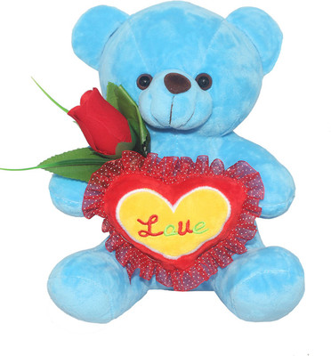

Tickles Teddy with love heart and roses229 - 28 cm(Blue)